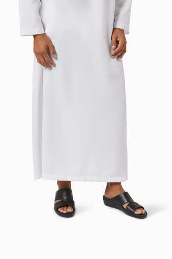 Logo Sandals in Leather