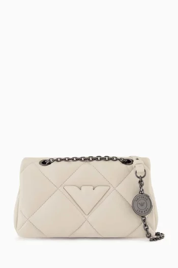Front Flap Crossbody Bag in Faux Nappa