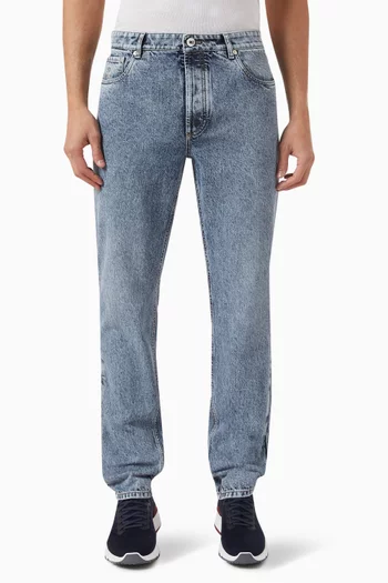 Traditional-fit Jeans in Aged Denim