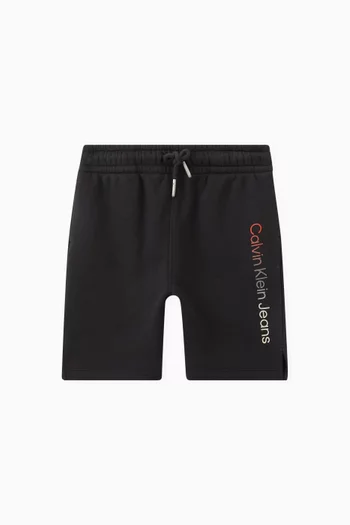 Gradient Logo-print Shorts in Cotton