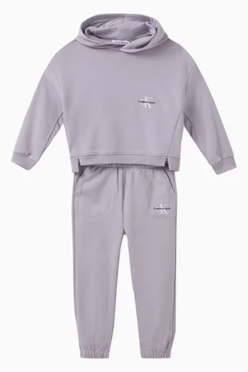 Relaxed Logo Sweatpants in Organic Cotton Terry Blend