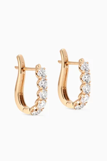 Cascade Diamond Hoop Earrings in 18kt Gold