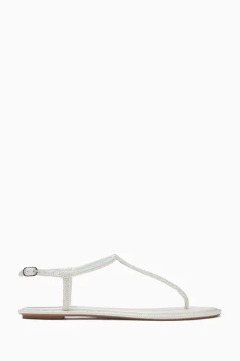Diana Flat Thong Sandals in Satin