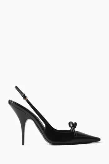 Knot 105 Slingback Pumps in Leather