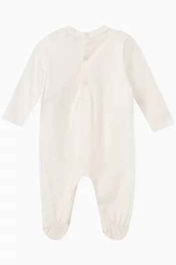 All-over Eagle Logo Sleepsuit in Cotton