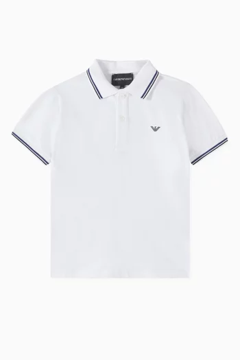 Polo Shirt in Stretch Cotton-piqué