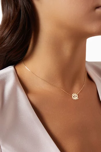 Evil Eye Tourmaline Necklace in 18kt Gold