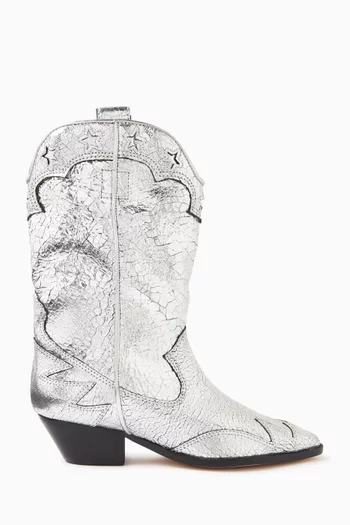 Cicera 40 Boots in Metallic Leather