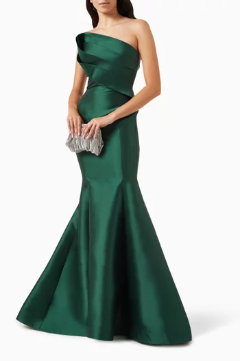 Strapless Gown in Stretch-taffeta