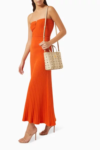 Aren Visetos Zip Shopper Tote Bag in Coated-canvas