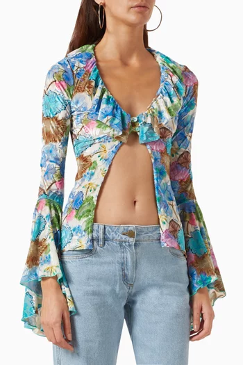 Hailey Floral Shirt in Velvet