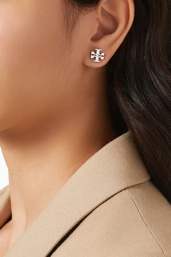 Kira Stud Earrings in Silver-plated Brass