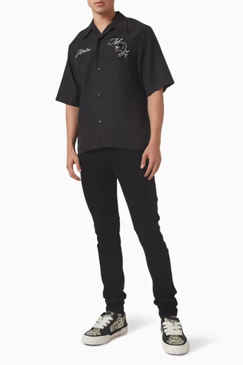 Logo-plaque Skinny Jeans in Denim