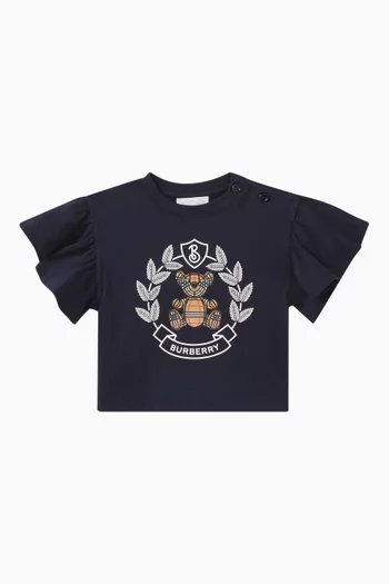 Oak Leaf Crest Logo-print T-shirt in Cotton