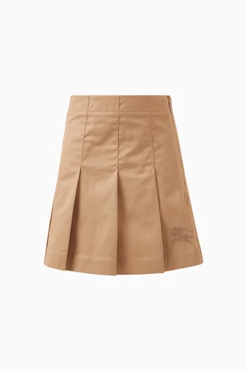 EKD Pleated Skirt in Cotton Twill