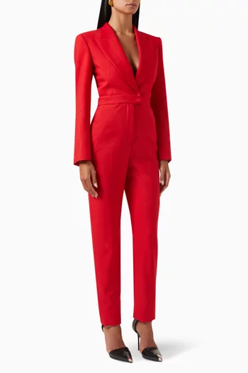 All-in-one Tailored Jumpsuit in Wool