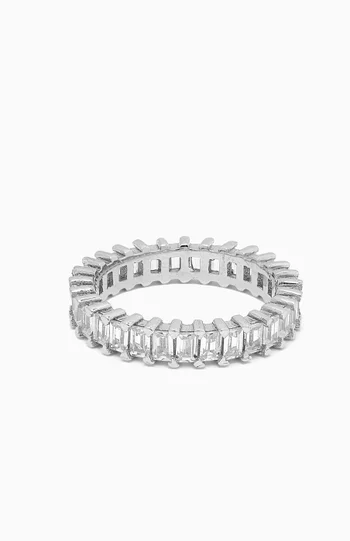 All-over Crystal Ring in Sterling Silver