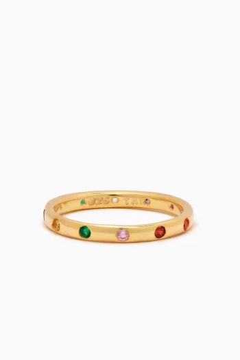 Rainbow Crystal Ring in Gold-vermeil