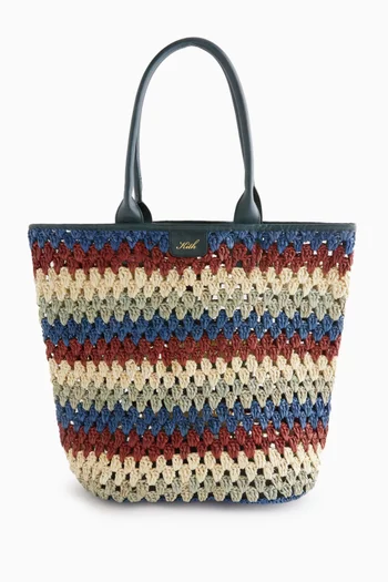 Haven Oversized Tote Bag in Raffia Crochet