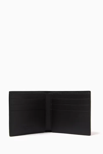 Cassette Bi-Fold Wallet in Intreccio Leather