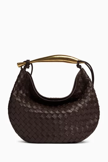 Medium Sardine Shoulder Bag in Intrecciato Leather