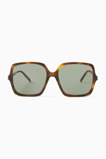 Oversized Square Sunglasses in Recycled Acetate