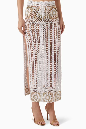 Motif Long Skirt in Crochet