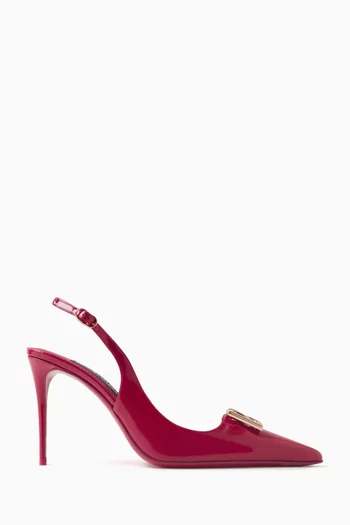Lollo 90 Slingback Pumps in Patent-leather