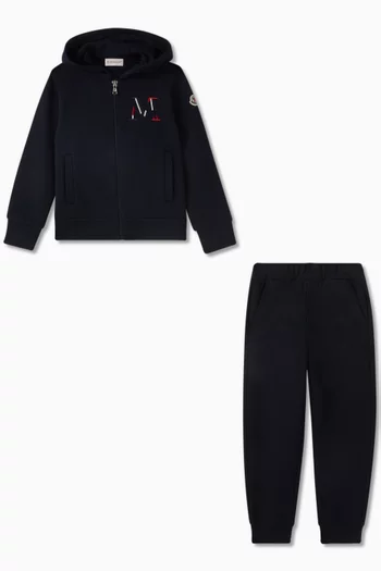 Logo Hoodie & Sweatpants Set in Cotton