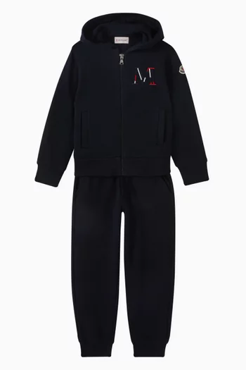 Logo Hoodie & Sweatpants Set in Cotton