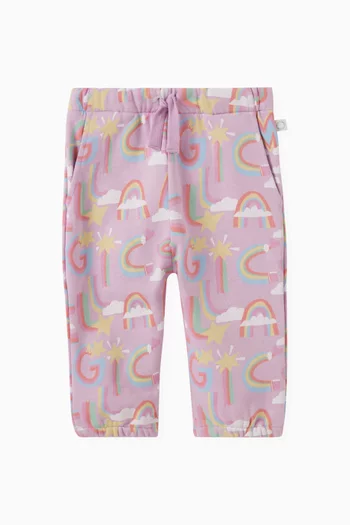 Abstract-print Sweatpants in Cotton