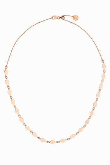 Mosaic Diamond Necklace in 18kt Rose Gold