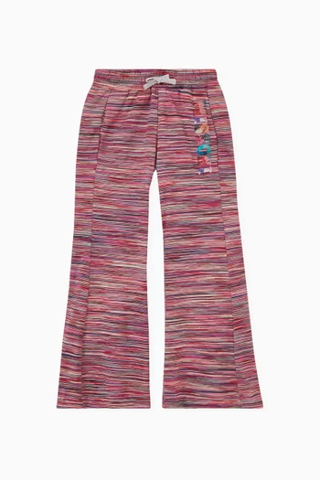 Striped Flared Pants in Cotton
