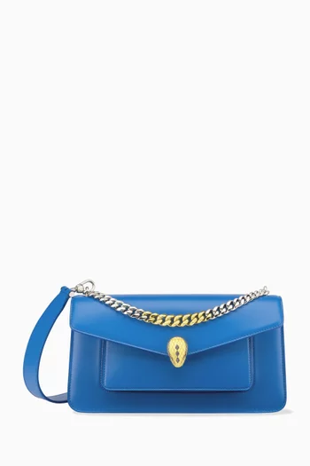 Serpenti Forever East West Shoulder Bag in Calf Leather