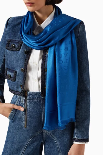 وشاح بنقشة شعار الماركة حرير