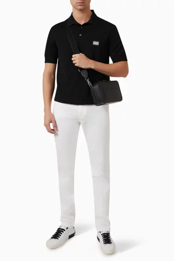 Gray washed Slim-fit Jeans in Stretch Denim