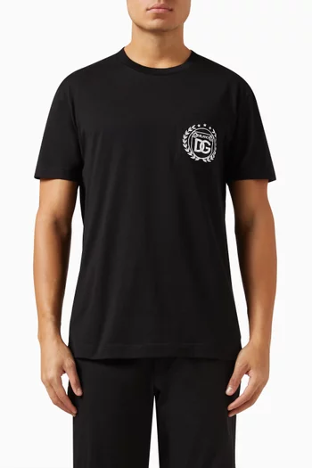 DG Milano Logo-embroidered T-shirt in Cotton-jersey