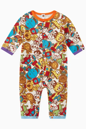 Baby Milo Toy Box Printed Romper in Cotton-blend
