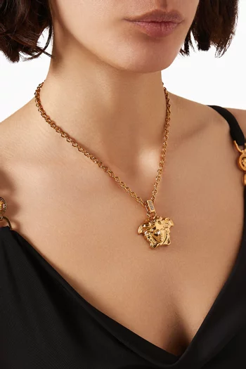 La Medusa Crystal Necklace in Metal