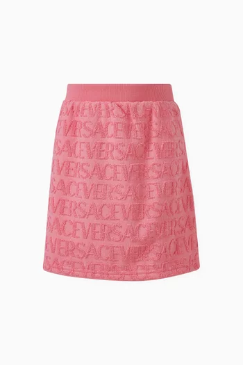 All-over Logo Skirt in Cotton Terry