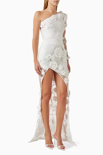 I Found Love Floral Gown in Lace & Satin
