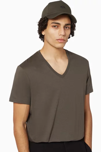 AX Logo-embroidered Baseball Cap in Cotton