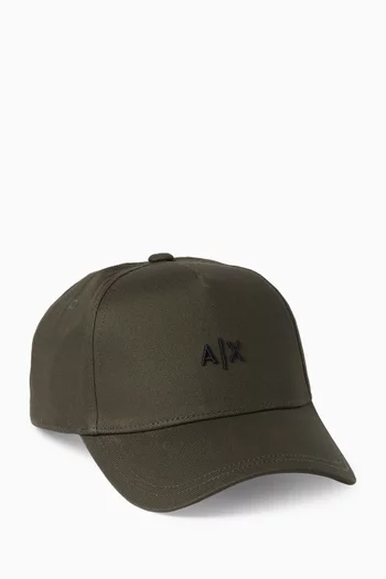 AX Logo-embroidered Baseball Cap in Cotton