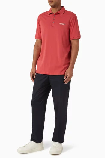 Logo Polo Shirt in Cotton