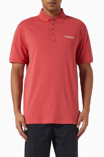 Logo Polo Shirt in Cotton