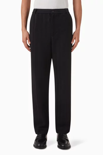 Straight-leg Pants in Cotton Blend