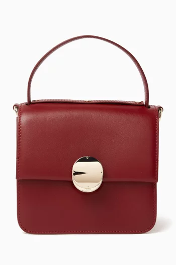 Mini Penelope Top-handle Bag in Calfskin Leather