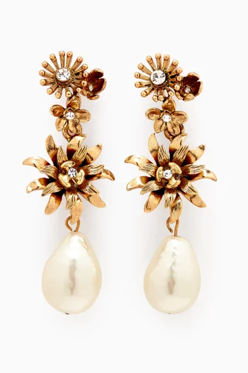 Bloom Pearl Drop Earrings
