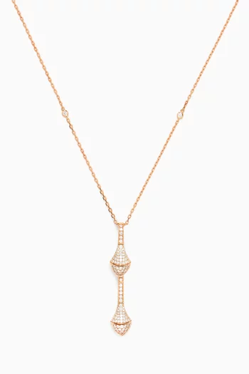 Cleo Diamond Drop Pendant Necklace in 18kt Rose Gold
