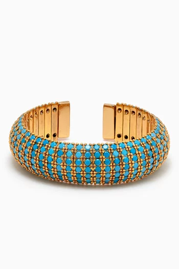 Vintage Empire Viola Zircon Bracelet in Gold-plated Brass